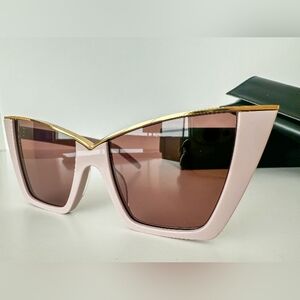 New Saint Laurent Pink & Gold Sunglasses